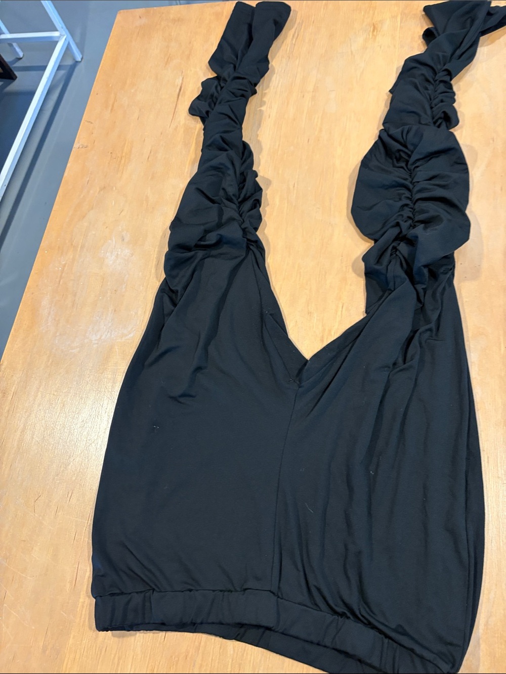 SHEIN Curve ~ Black Ruched Strap Leggings Pants Scrunched